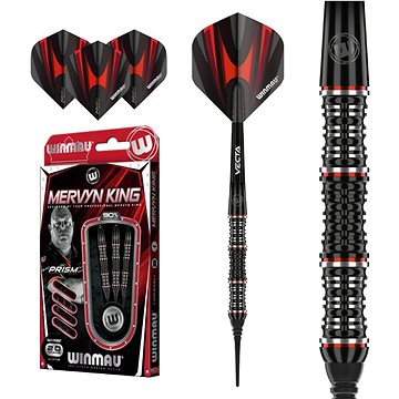 

Šipky Winmau soft Mervyn King 20g, special edition, 90% wolfram