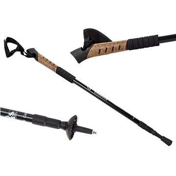 

Nordic Walking s korkovou rukojetí, 135 cm, 2 ks, černé