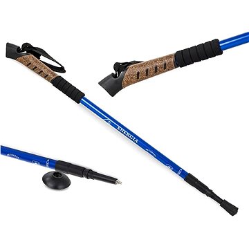 

Nordic Walking s korkovou rukojetí, 135 cm, 2 ks, modré