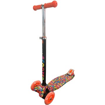 

Koloběžka tříkolová MAXI SCOOTER se svítícími kolečky, BONBON