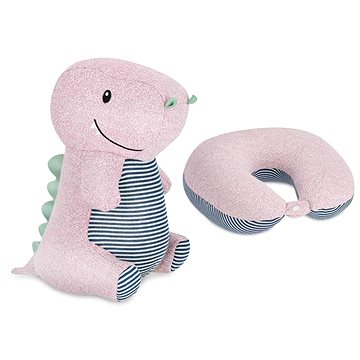 

Spokey Cuddly 2v1 dětský cestovní polštářek a plyšová hračka v jednom, hrošík