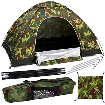 

Turistický stan pro 4 osoby maskáčový 2 × 2,5 m