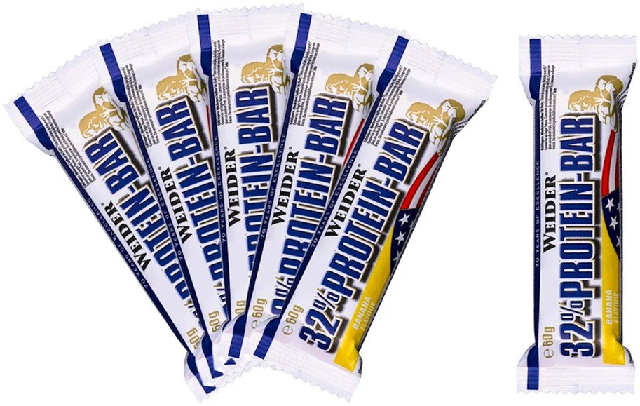 

Weider 32% Protein Bar, banán/bílá čokoláda 6 x 60g