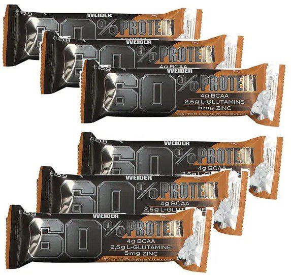 

Weider 60% Protein bar, slaný arašídový karamel 6 x 45g