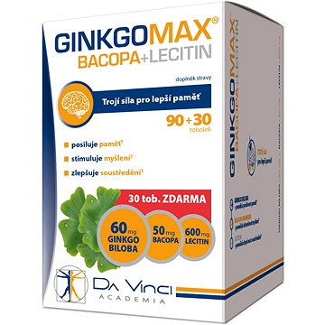 

GinkgoMAX+Bacopa+Lecitin DaVinciAcademia 90+30 tobolek