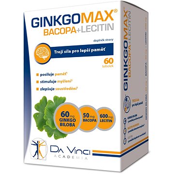 

GinkgoMAX+Bacopa+Lecitin DaVinciAcademia 60 tobolek