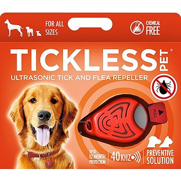 

TICKLESS® PET Ultrazvukový odpuzovač proti klíšťatům pro psy oranžový