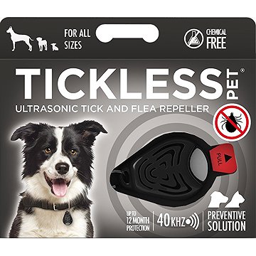 

TICKLESS® PET Ultrazvukový odpuzovač proti klíšťatům pro psy černý