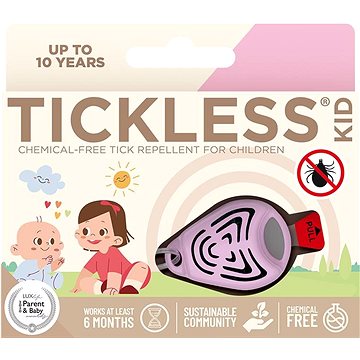 

TickLess Kid Ultrazvukový odpuzovač klíšťat růžový