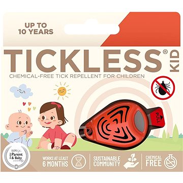 

TickLess Kid Ultrazvukový odpuzovač klíšťat oranžový