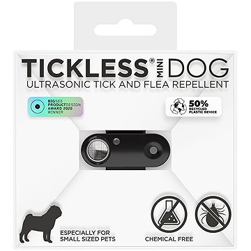 

TICKLESS® Mini Nabíjecí ultrazvukový odpuzovač klíšťat pro psy a kočky Black
