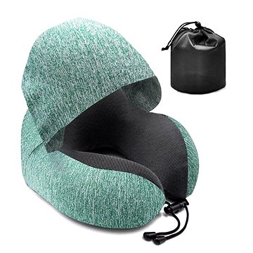 

Take it shop Cestovní polštář z paměťové pěny s integrovanou kapucí, zelený