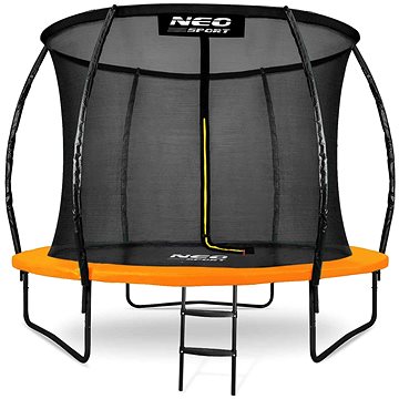 

Neo-Sport Profilovaná zahradní trampolína 10 stop / 312 cm s vnitřní sítí, černo - oranžová