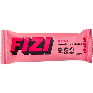 

FIZI LLC keto tyčinka 45 g, jahoda a mandle