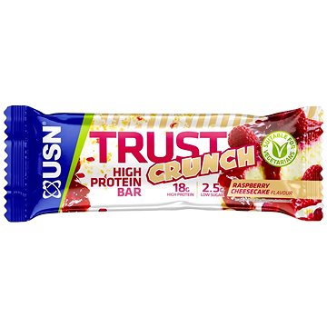 

USN Trust Crunch, 60g, malinový cheesecake