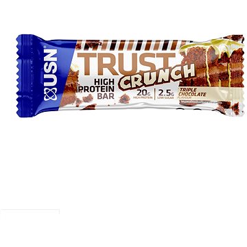 USN Trust Crunch, 60g, tripple chocolate - Proteinová tyčinka