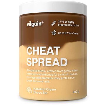 

Vilgain Cheat Spread 300 g Hazelnut cream chocolate bar