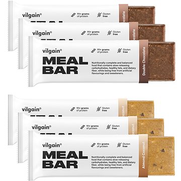 

Vilgain Meal Bar, mix příchutí 6 x 50 g