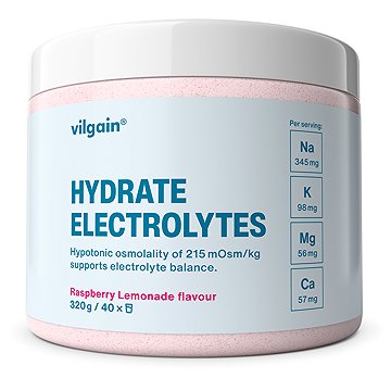 

Vilgain Elektrolyty malinová limonáda 320 g