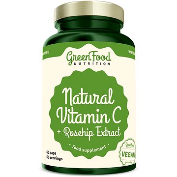 

GreenFood Nutrition Natural Vitamin C + Rosehip Extract 60cps