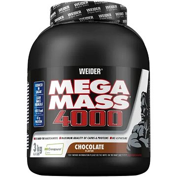 

Weider Mega Mass 4000, 3kg, čokoláda