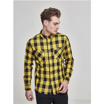 Urban Classics Pánská flanelová košile Wasp žlutá XXL - Košile