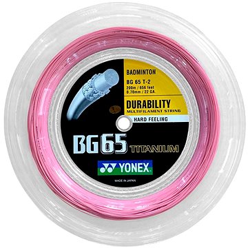 

Yonex BG 65 Ti, 0,70mm, 200m, PINK