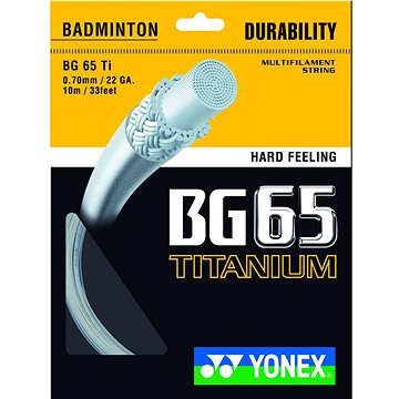 

Yonex BG 65 Ti, 0,70mm, 10m, WHITE