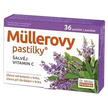 

Müllerovy pastilky se šalvějí 36 ks ZP