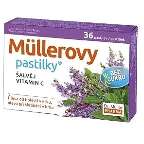 

Müllerovy pastilky se šalvějí bez cukru 36 ks