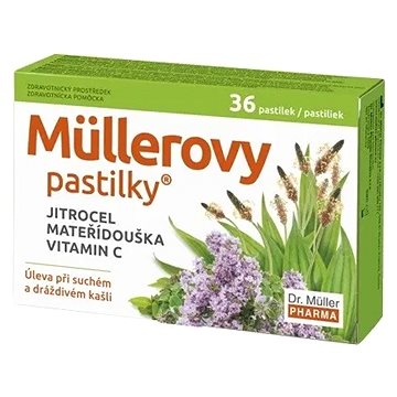 

Müllerovy pastilky s jitrocelem a mateřídouškou 36 ks