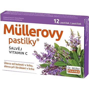 

Müllerovy pastilky se šalvějí 12 ks