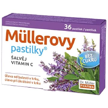 

Müllerovy pastilky se šalvějí bez cukru 12 ks