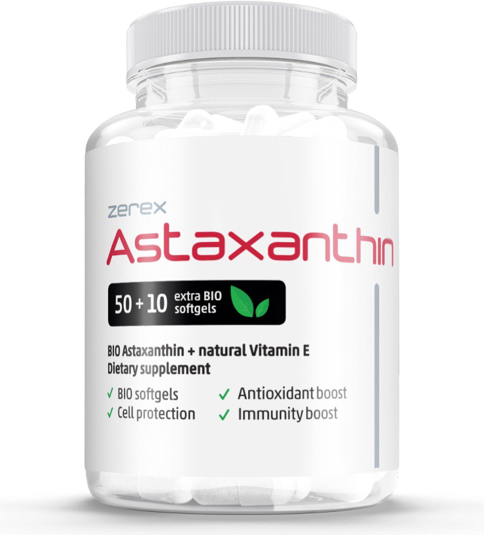 

Zerex Astaxanthin + vitamín E, 60 kapslí