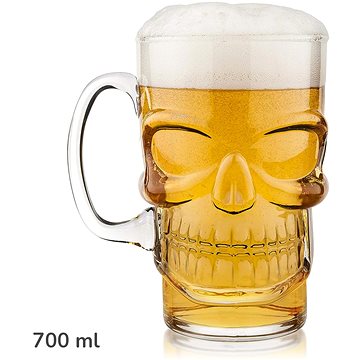

Sortland Obří sklenice na pivo lebka 700 ml