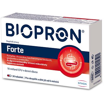 

Biopron Forte, probiotika a prebiotika na cesty nebo při průjmu, 30 tobolek