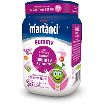 

Marťánci Gummy černý bez 20 mg, 50 tablet