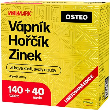 

Walmark Vápník Hořčík Zinek Osteo 140+40 tablet