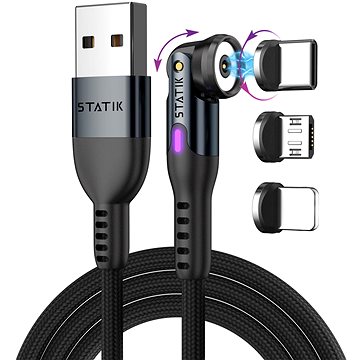 Statik 360 2.0 USB kabel (0,9m) s magnetickými koncovkami