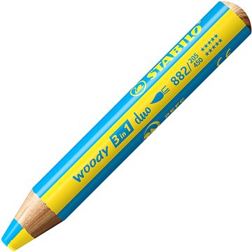 

STABILO woody 3 in 1 duo - dvoubarevná tuha - žlutá/azurová modrá