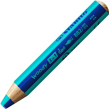 

STABILO woody 3 in 1 duo - dvoubarevná tuha - ultramarínová modrá/tyrkysová