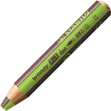 

STABILO woody 3 in 1 duo - dvoubarevná tuha - světle zelená/hnědá