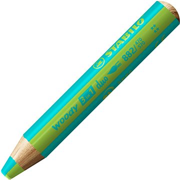 

STABILO woody 3 in 1 duo - dvoubarevná tuha - tyrkysová/světle zelená