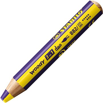 

STABILO woody 3 in 1 duo - dvoubarevná tuha - žlutá/fialová