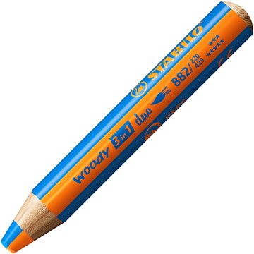 

STABILO woody 3 in 1 duo - dvoubarevná tuha - oranžová/středně modrá