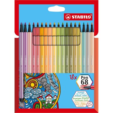 

STABILO Pen 68, nové barvy, pouzdro 18 barev