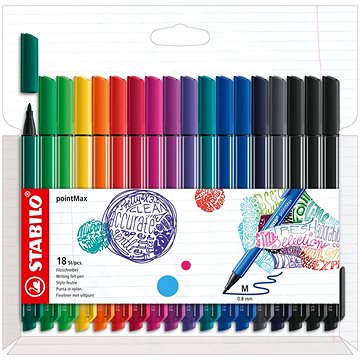 

STABILO pointMax, nové barvy, pouzdro 18 ks