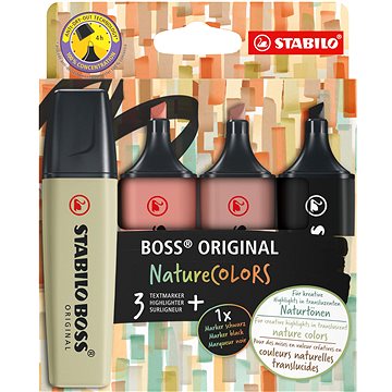 

STABILO BOSS ORIGINAL NatureCOLORS - 4 ks sada