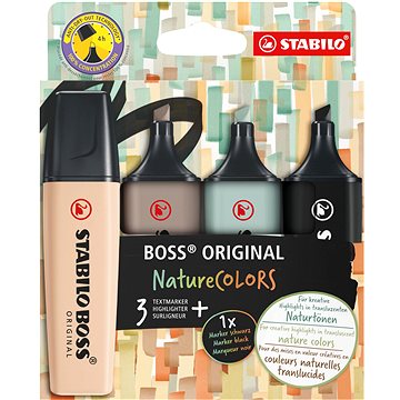 

STABILO BOSS ORIGINAL NatureCOLORS - 4 ks sada