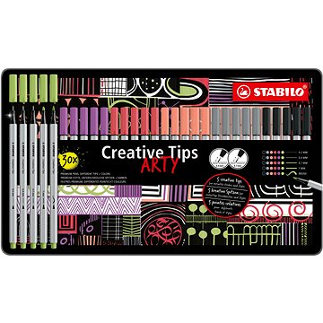

STABILO Creative Tips ARTY - sada 30 ks v plechu (6 barev Pastel)